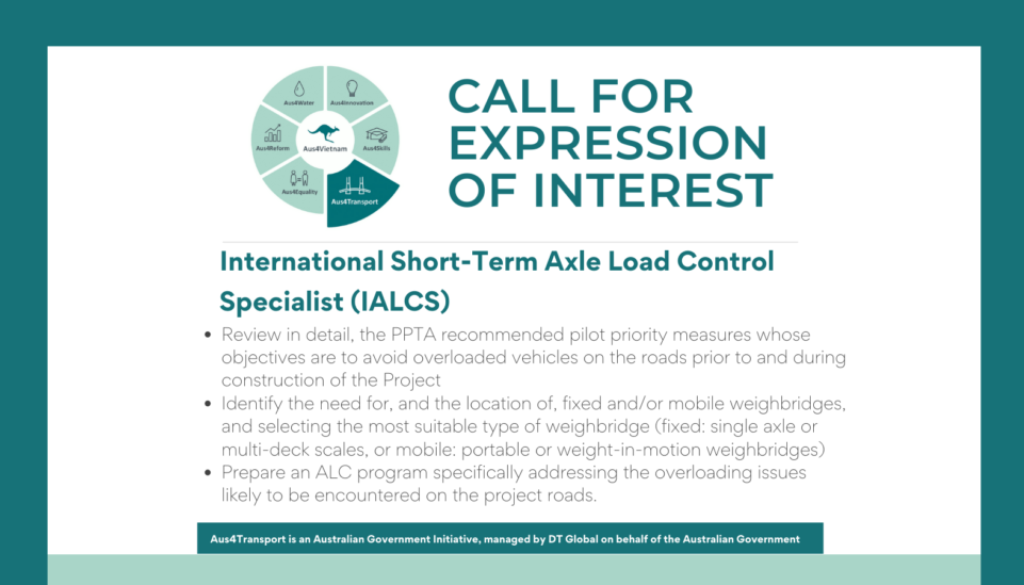 Aus4Transport - International Short-Term Axle Load Control Specialist (IALCS)