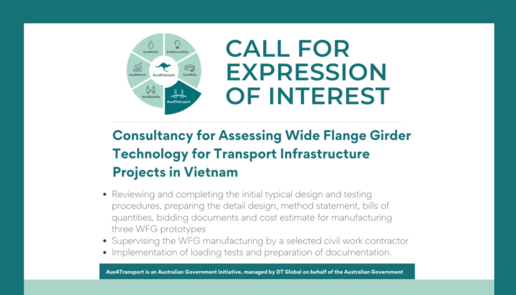 Aus4Transport - Consultancy for Assessing Wide Flange Girder Technology for Transport Infrastructure Projects in Vietnam